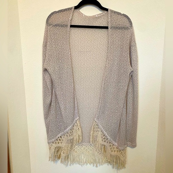 American Rag - Lace Long Cardigan Sweater - Size L/XL - Picture 1 of 5